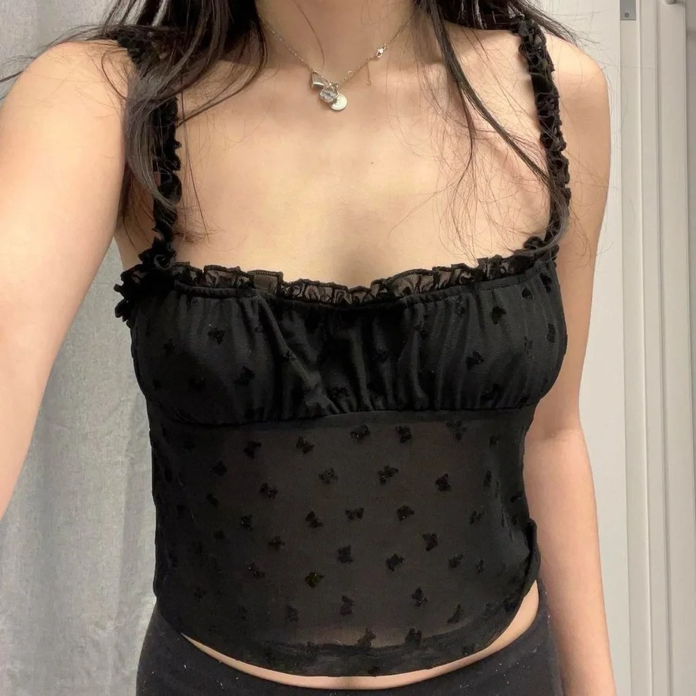 Motel Rocks Mesh Butterfly Top - Picture 2 of 8